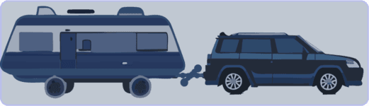 Cartoon Depicting Gross Combination Mass (Both Trailer and Vehicle)